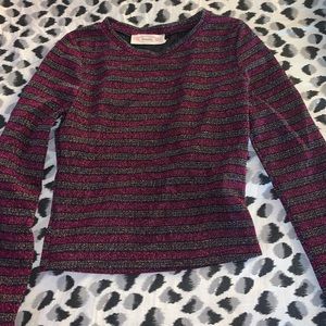 Glitter Mesh Long Sleeve